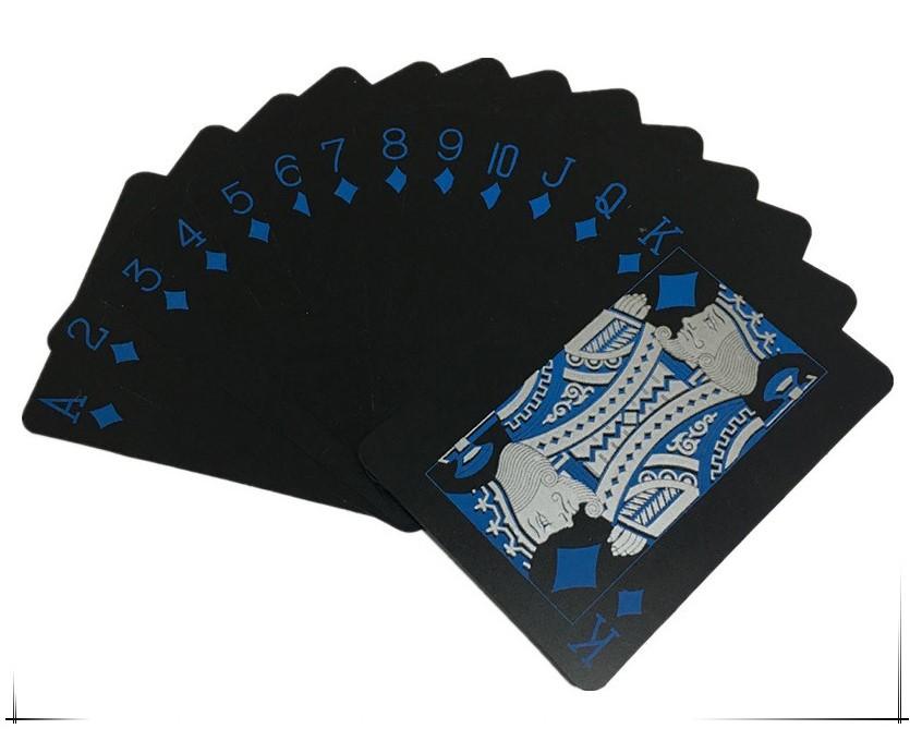 Black PVC plastic waterproof playing card