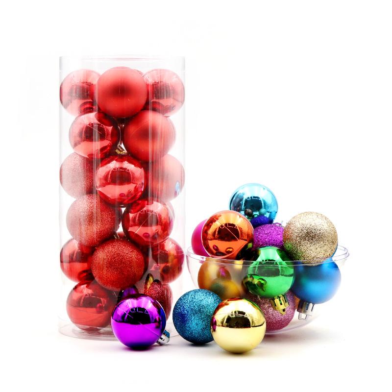 24 Christmas balls in 3cm4cm6cm8cm barrels