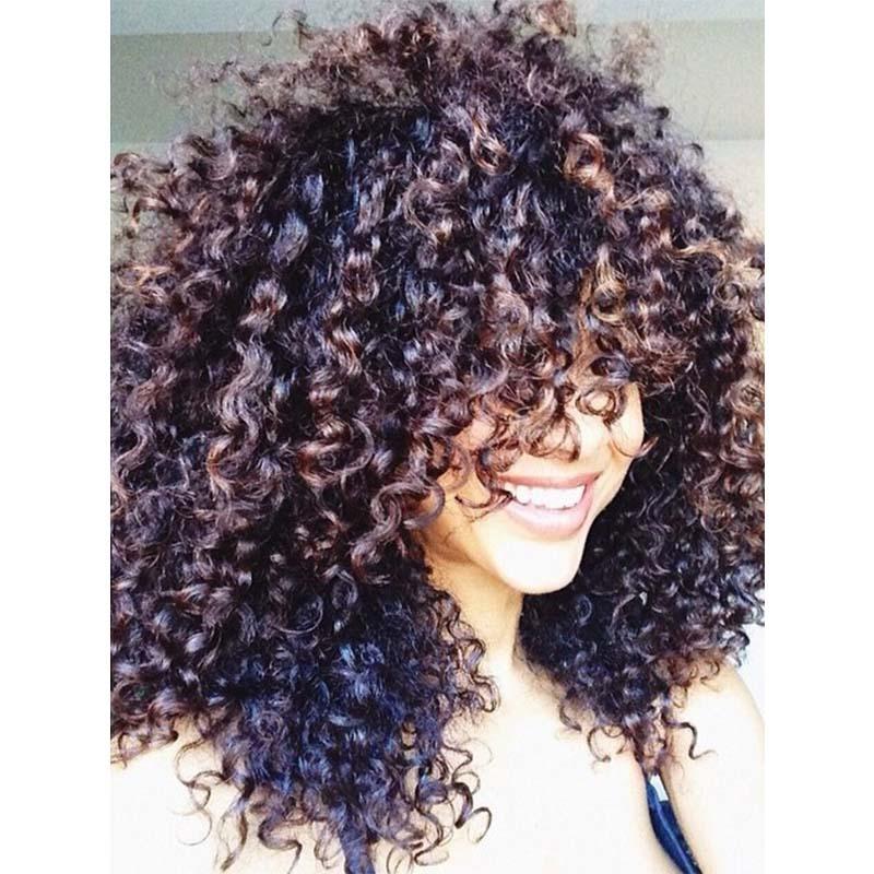 African small curly gradual long curly hair chemical fiber headgear kinky curly wigs