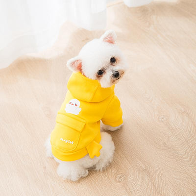 Hooded sweater, hooded feet, pet clothes