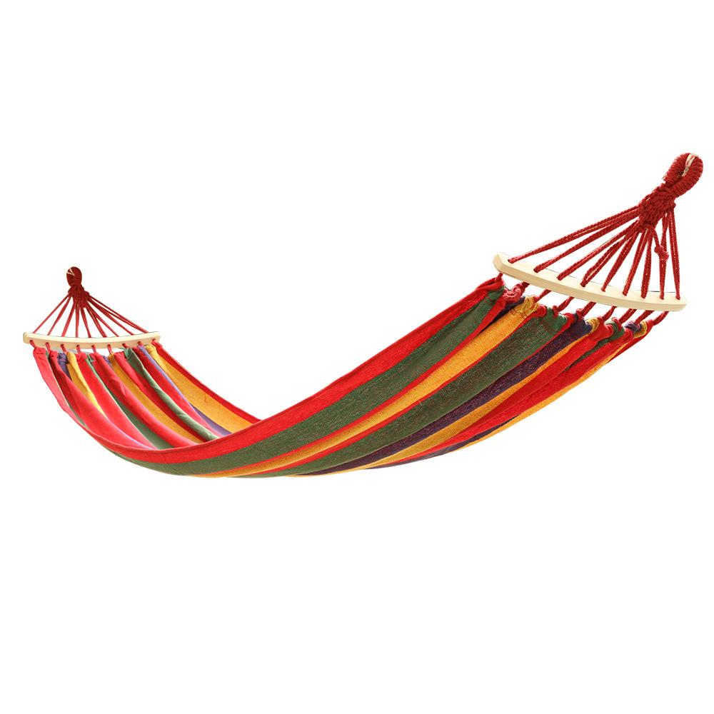 Outdoor hammock Canvas curved stick hammock