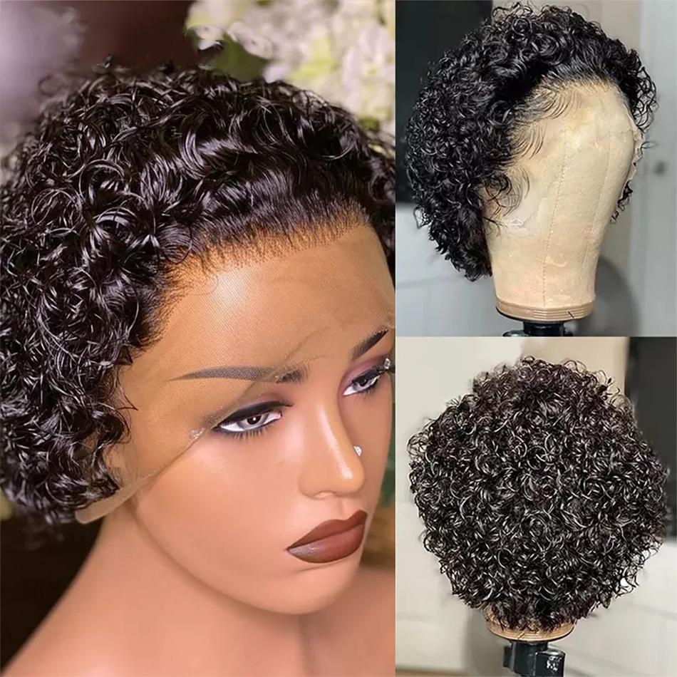 13x1pixie cut wig curly