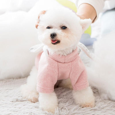 Bow sweater pet clothes