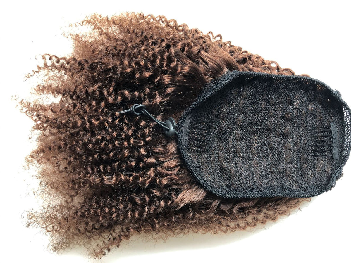 4# Afro Curly ponytail Human Hair
