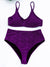 Multicolor high waist bikini split swimsuit