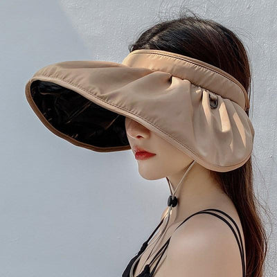 Foldable sunscreen face sun cap shell fisherman hat