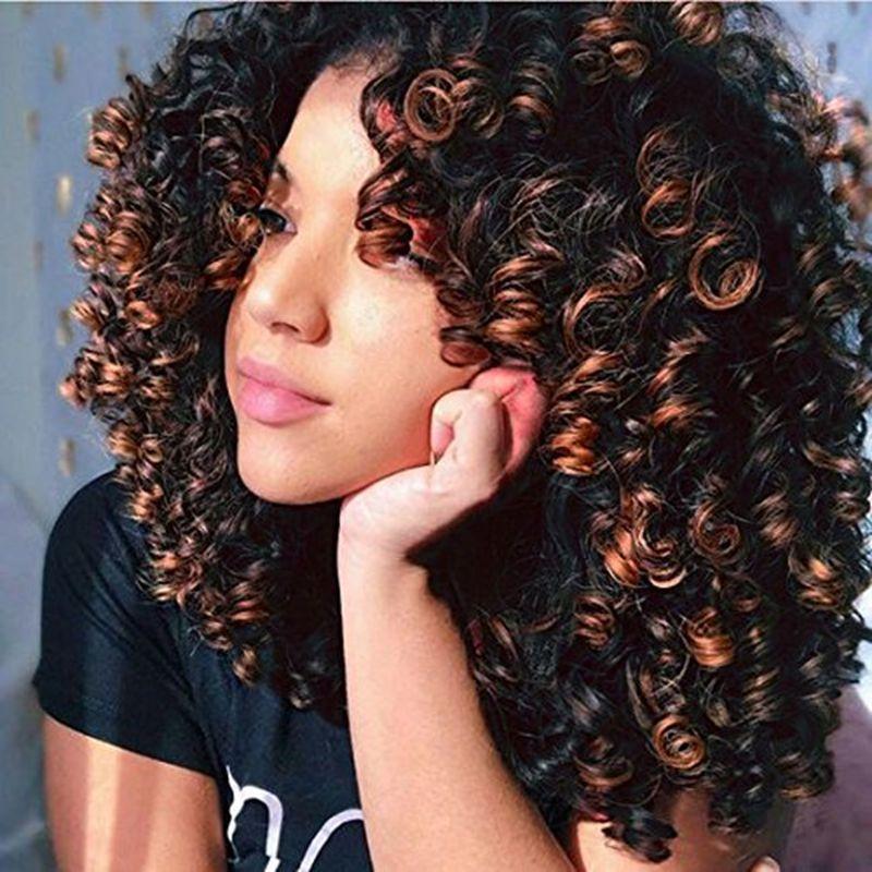 African small volume chemical fiber wig female wigs human hair