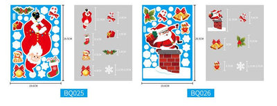 Christmas decoration glass electrostatic stickers window stickers