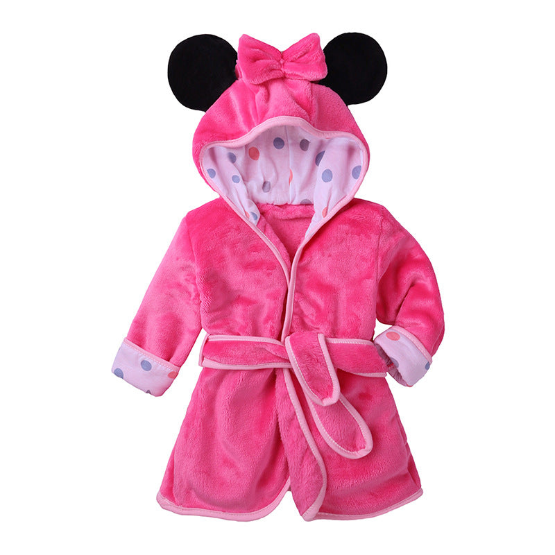 Children cartoon bathrobe multicolor