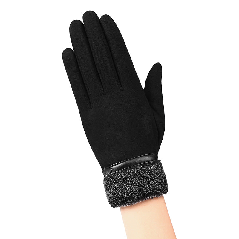 Winter outdoor warm riding gloves