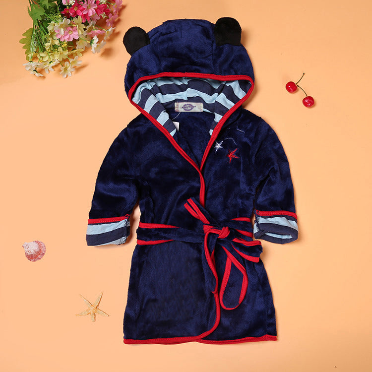 Children cartoon bathrobe multicolor