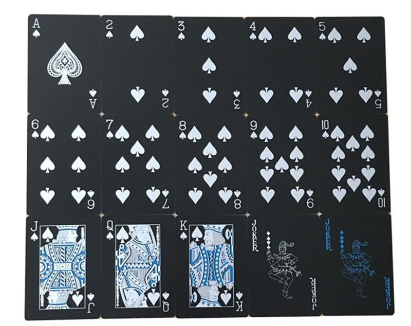 Black PVC plastic waterproof playing card