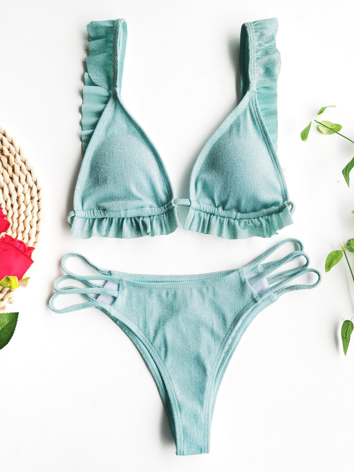 Swimsuit pure-leaved leaves bikini