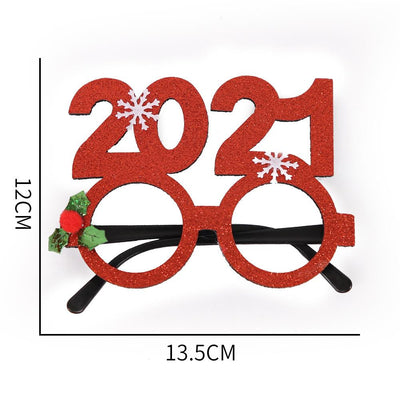 Toy santa claus snowman antler glasses