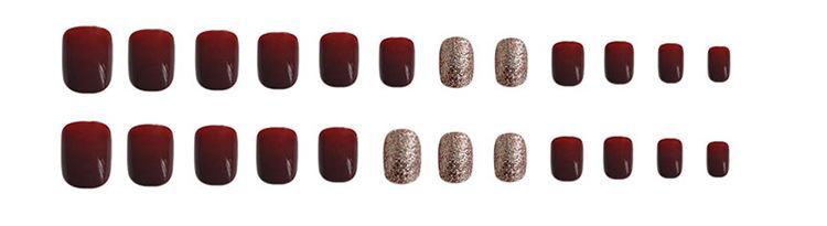 Nail Sticker Red-brown bright gold jump color