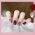 Nail Sticker Red-brown bright gold jump color