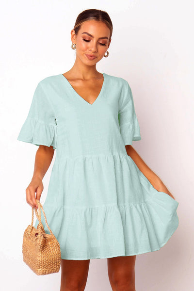 Survey V-neck short sleeve dress