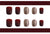 Nail Sticker Red-brown bright gold jump color