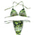 Tie printed split swimsuit bikini