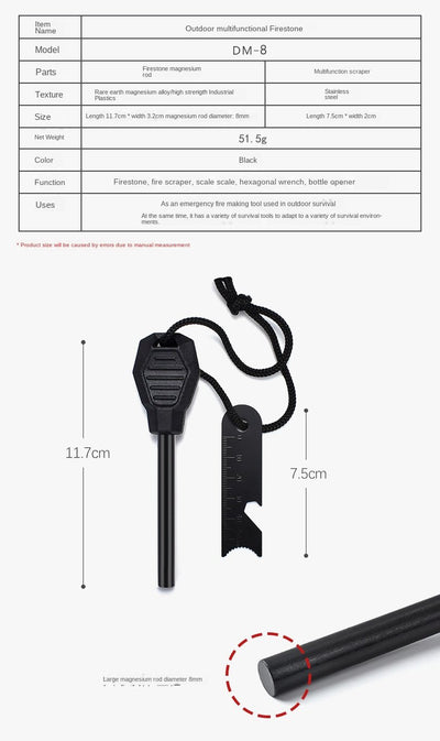 Patented New Outdoor Products Camping Set Flintstone Wilderness Survival Wilderness Survival Waterproof Firestick DM-8