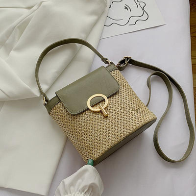 Woven bag lock buckle bag