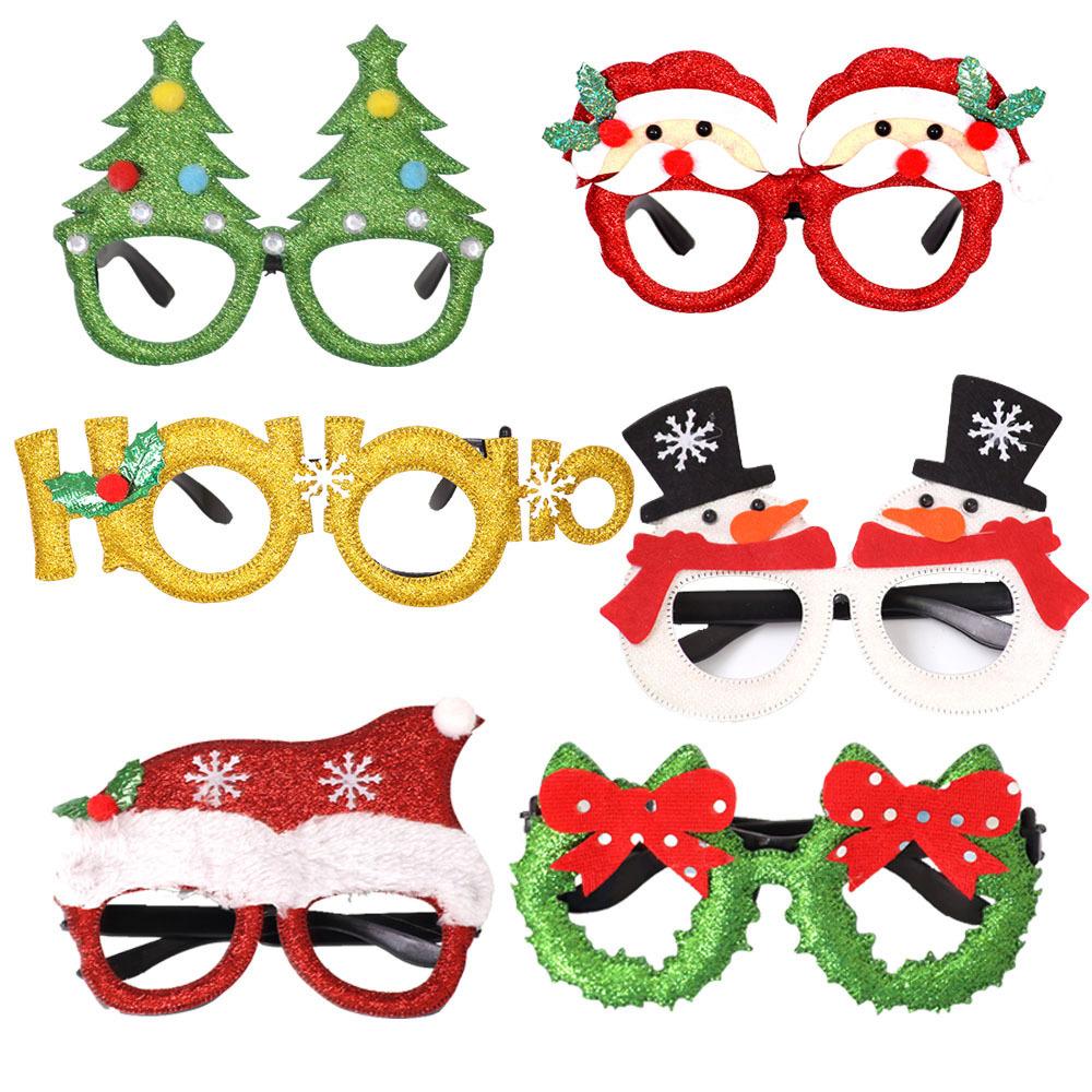 Toy santa claus snowman antler glasses