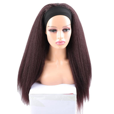 Fiber headband wig kinky straight