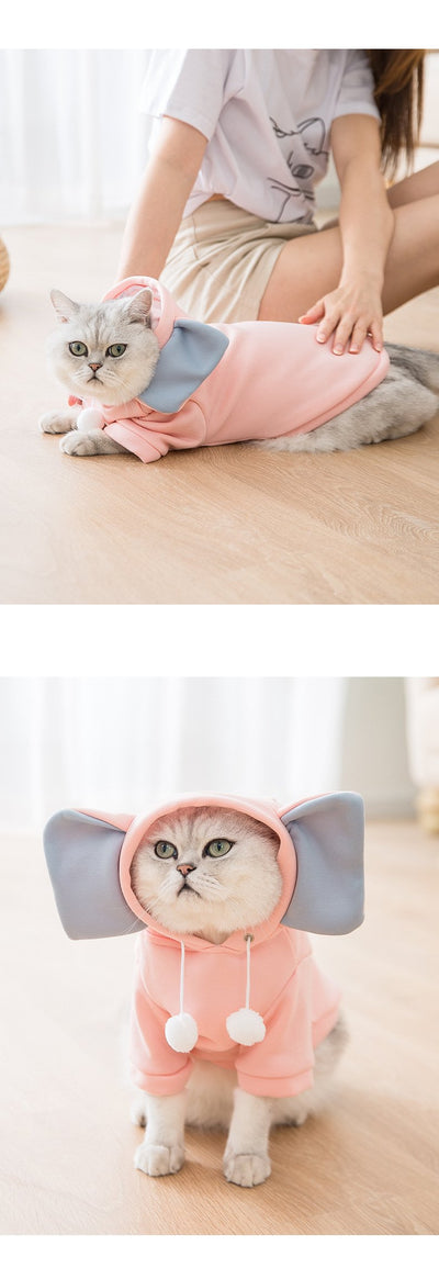 Big Ear Elephant Hooded Sweater Pet Clothes