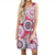 Sleeveless print pocket big round neck vest dress