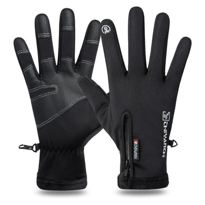 Warm and waterproof sports and velvet mountaineering ski gloves