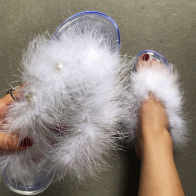 fur flip-flops