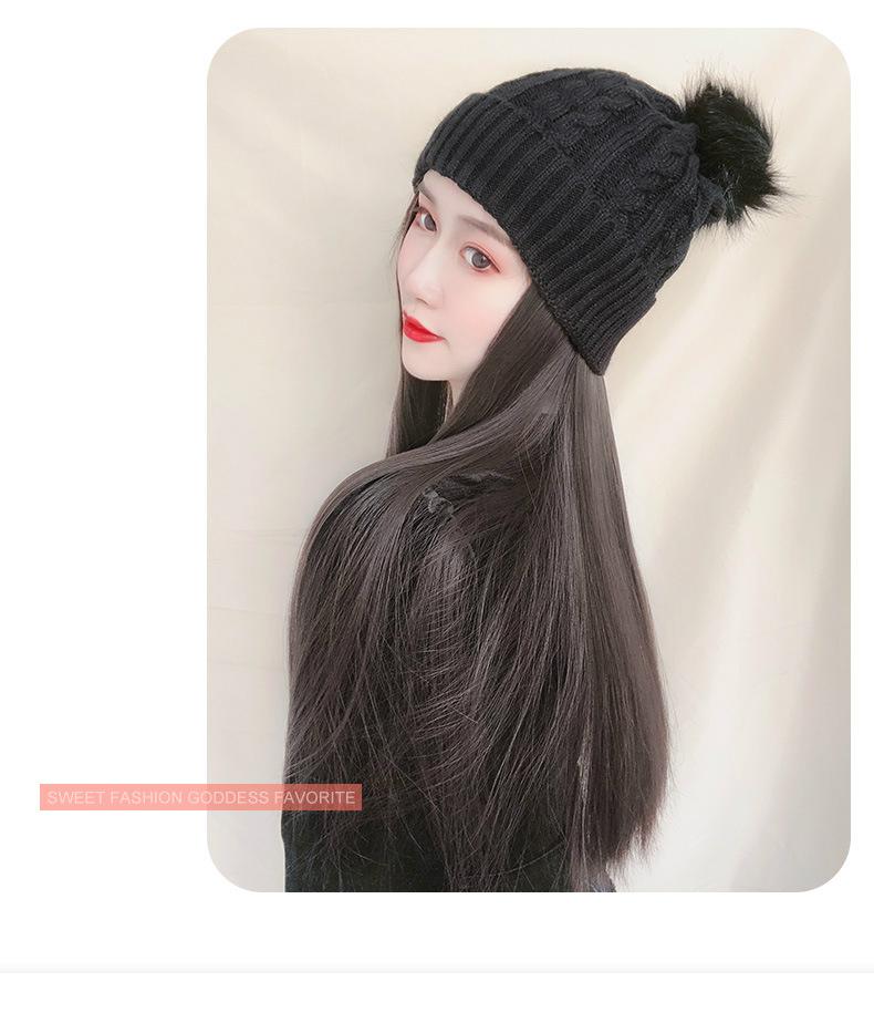 Wool Hat Fiber Wig