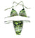 Tie printed split swimsuit bikini