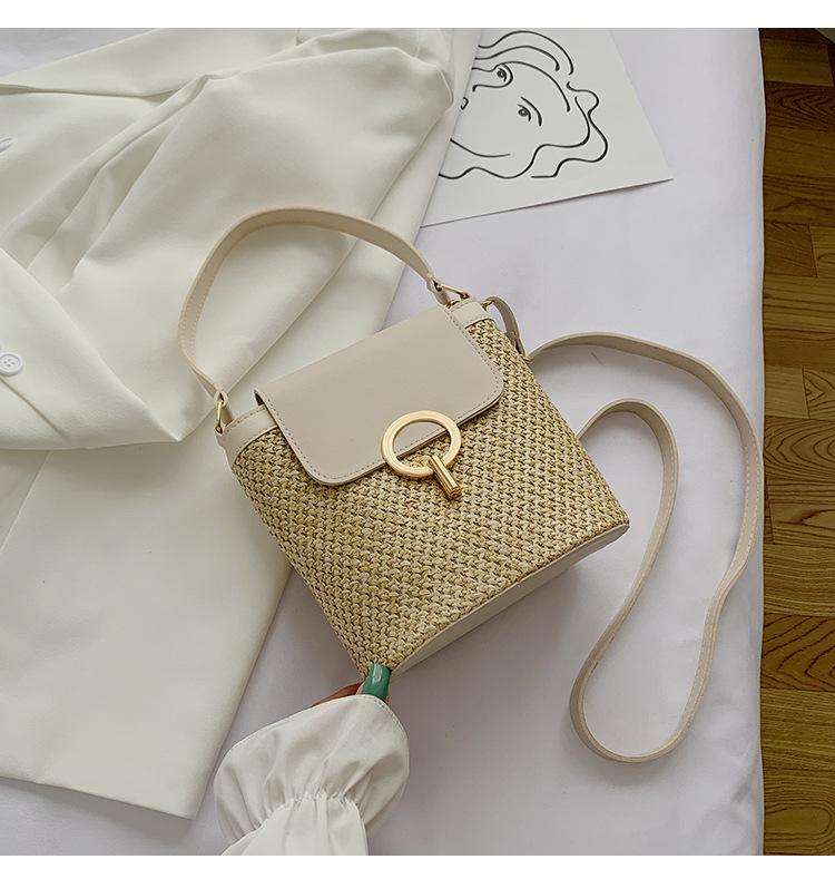 Woven bag lock buckle bag