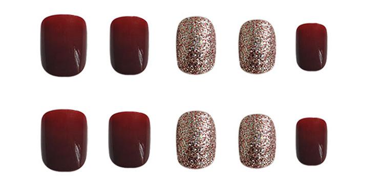 Nail Sticker Red-brown bright gold jump color