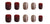 Nail Sticker Red-brown bright gold jump color