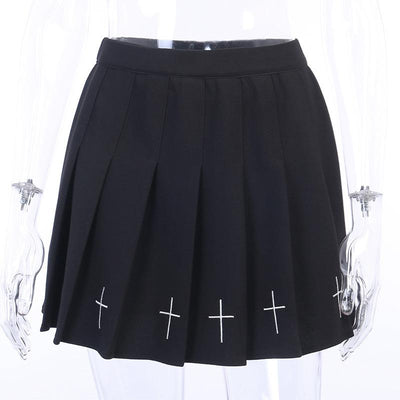 Punk machine air A word small black skirt