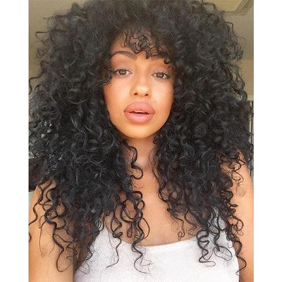 Long African small curly wigs chemical fiber hair wigs