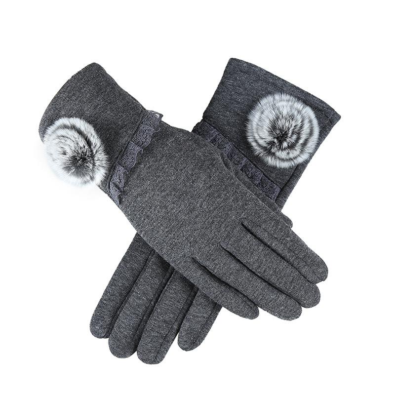 Ladies touch screen cotton gloves for outdoor driving