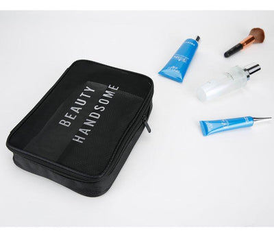 Cosmetic bag transparent three-piece