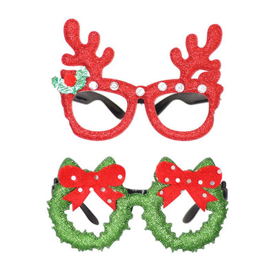 Toy santa claus snowman antler glasses