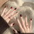 Nail Sticker Red-brown bright gold jump color