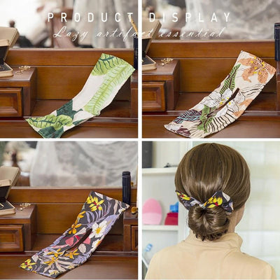 Bohemian style pattern wave point simple ball hair with Hairband
