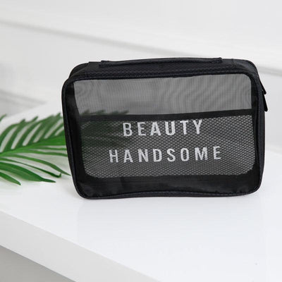 Cosmetic bag transparent three-piece