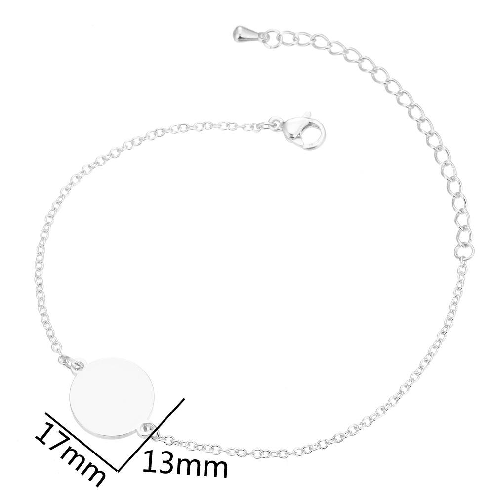 Stainless steel round cake bracelet simple round bracelet