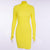 Long-sleeved skirt high-neck temperament solid color dress