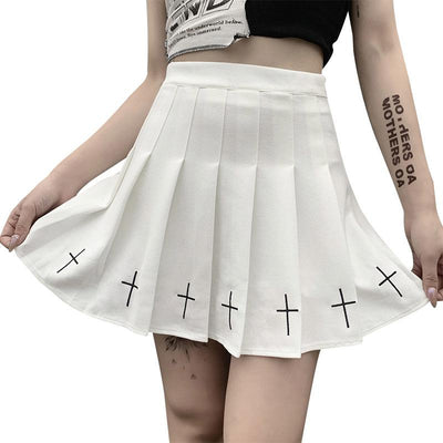 Punk machine air A word small black skirt