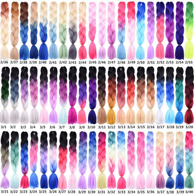 colorful dirty braid, gradient color chemical fiber wig