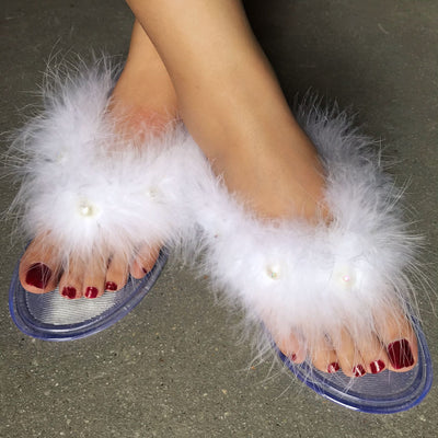 fur flip-flops