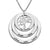 Necklace pendant letter circle